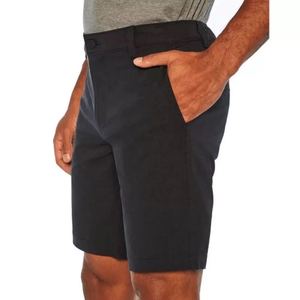 Banana Republic Men's Comfort Flat Front Shorts Black size 36 golf fast dry - Picture 3 of 12